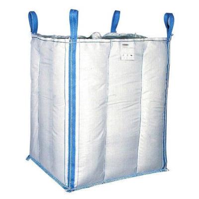 China Breathable Stock Open Top Bulk Bag Flat Bottom 4 Point Lift Handling for sale