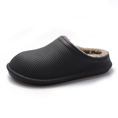 China Wholesale Round Toe High Quality EVA Winter Men Warm Flat Slippers for sale