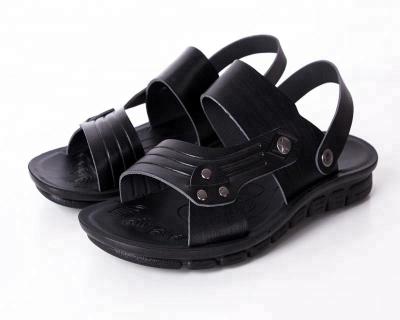 China Anti Slippery PU Injection Men Sandals Flat Slippers for sale