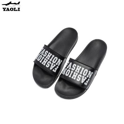 China Fashion Trend Custom Made Summer Cheap PU Outdoor Sliders Slippers For Men for sale