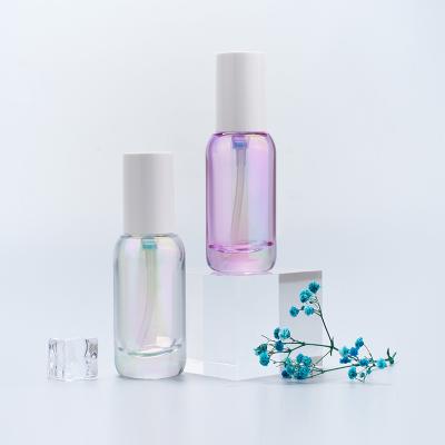 China Symphony Multifunctional Personal Multicolor Holographic Effect Skin Care 30m Pump Bottle Glass Bottle for sale