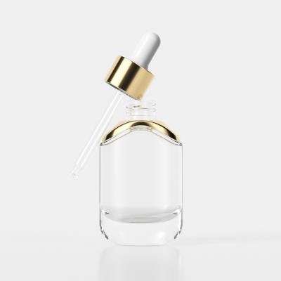 China Multifunctional Wholesales Perfume Essential Oil 15ml 30ml 50ml Clear Glass Cosmetic Bottle With Aluminum Lid for sale