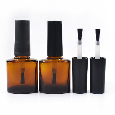 China Multifunctional Cheap Price 7ml Empty Black Nail Polish Bottle With Brush Bulk In Stock for sale