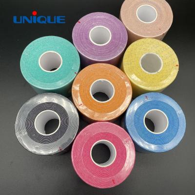 China Unique Wholesale Multicolor Cotton Kinesiology Sports Tape Waterproof Kinesiology Tape Muscle Sports Tape for sale