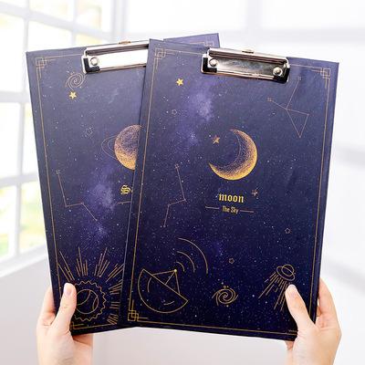 China Eco-friendly Creatives Custom Design Creative Dream Star A4 Folder Clipboard Folder for sale