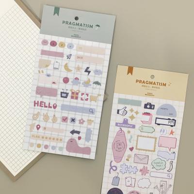 China Decorative Sticker Custom Printed Removable Adhesive Die Cut Calendar DIY Planner Stickers for sale