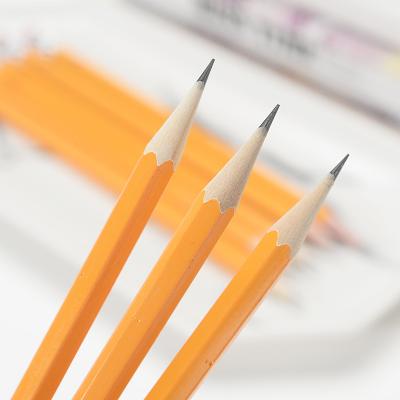 China Environmental Friendly Cheap Sharpened Yellow Eraser Pencil HB Wooden Pencil In Bulk Free Samples for sale