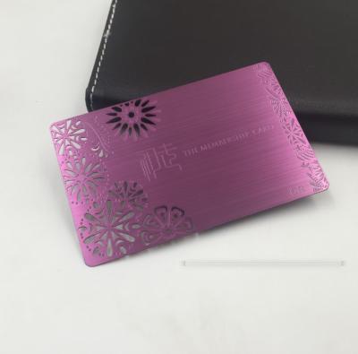 China Custom Europe Metal VIP Card Membership Card Printing Metal Business Card for sale