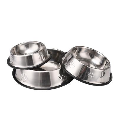 China 200ml Custom stainless steel dog food and water bowl non slip pet bowl for sale