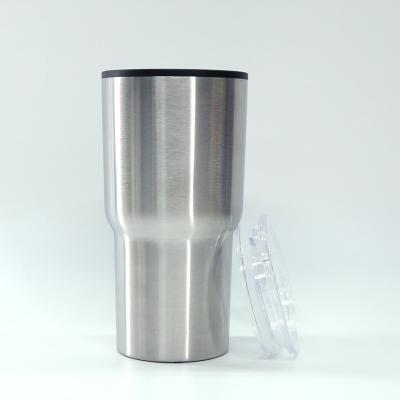 China 30 oz cold coffee cup plastic reusable coffee cup stainless steel outer for sale