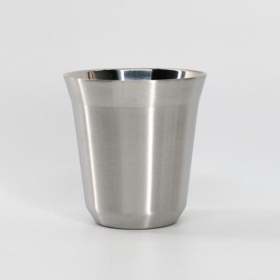 China Custom double wall stainless steel metal reusable espresso coffee cup for sale