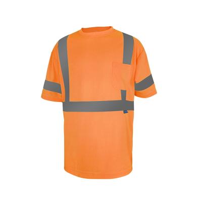 China 100% Polyester H-Force Breathable Safety Reflective Yellow Soft Reflective T-Shirts for sale