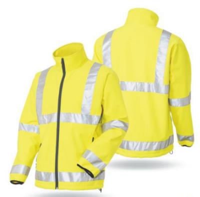 China Hi Safety Force High Visibility Waterproof Windproof Softshell Jacket Customized With Reflective Tape for sale