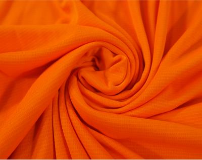 China EN20471 High Visibility 100% Fluorescent Knitted Polyester Plain Fluorescent Fabric Fabric for sale