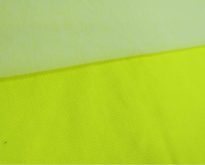 China EN20471 Hi-Strength 100% Polyester Cotton Back Pique Fluorescent Fluorescent Jersey Knit Fabric for sale