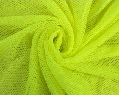 China Wholesale High Visibility Polyester Knit Mesh Fabric Fluorescent Reflective Highs Knit Fabric for sale