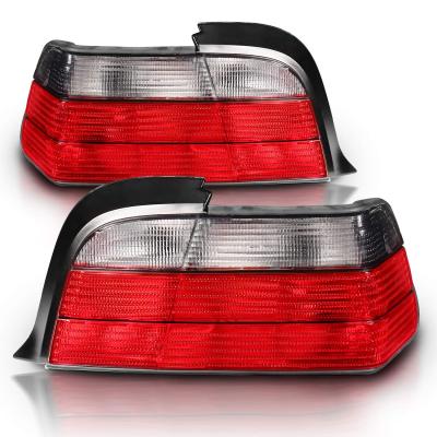 China Apply to 1992-1998 FOR BMW 3 SERIES E36 2 DOOR COUPE EURO LENS RED CLEAR LENS TAIL LIGHTS LHD Fit OEM Standard Size for sale