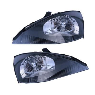 China For FORD FOCUS HEADLIGHT Left Assembly Black 2000-2004 Housing Headlights Clear Lamp Right Lens JDM Lamp For Ford Focus 2002 2003 2004 for sale