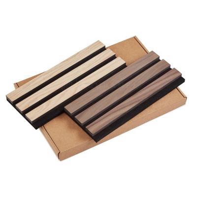 China Highly Effective Beien Wooden Villa Sound Insulation Wall Acoustic Sound Absorption Polyester Slat Panel For Hotel Woodupp for sale