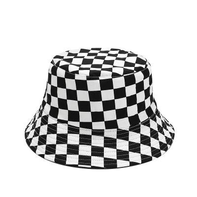 China 2022 fashion new fisherman's cotton plaid hat spring sun leisure the new hat women's and summer travel hat men's outdoor for sale