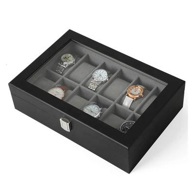 China Joyero de cristal EVA Insert del reloj del regalo del tablero del MDF de la madera dura en venta