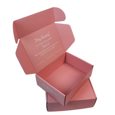 China Van het Kartonflip cosmetic packaging paper box van PDF AI de Roze Waterige Deklaag Te koop