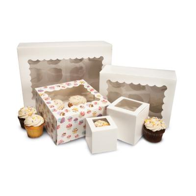 China Enige Mini Kraft Paper Cupcake Cake-Dozen 2 4 6 12 Gaten voor Huwelijkskerstmis Te koop