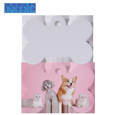 China Double Sided Dog Tags Heat Transfer DIY Logo Sublimation Dog ID Name Tag Durable Double Sided Aluminum Foil Pendant Masks Dog Tag for sale