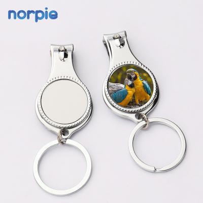 China Promotional Functional Empty Nail Scissors Sublimation Nail Scissors Key Chain Fashion Sublimation Key Chain for sale