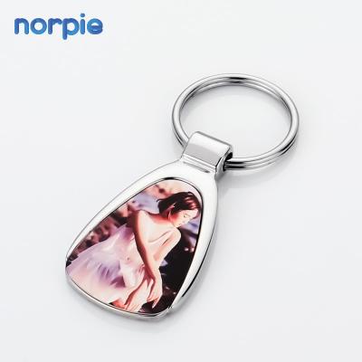 China Single Sided Blank Ideas Factory New Product Metal Sublimation Mute Key Single Sided Chain for sale