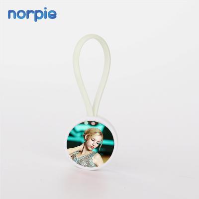 China High Quality Promotional Double Sided Blank Plastic Double Sided Round Shaped Keychains Round Shape Sublimation Plastic Keychains for sale