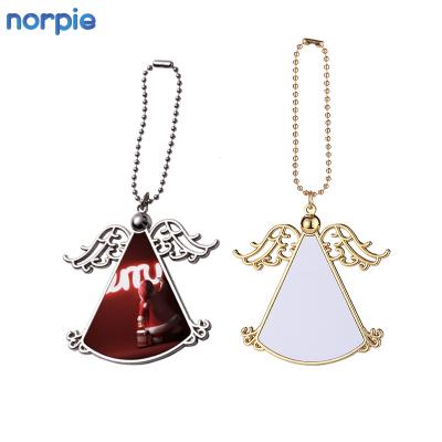 China DIY Zinc Alloy Masks Angel Wings Jewelry Travel Sublimation Christmas Car Hanger Pendant Ornaments for sale