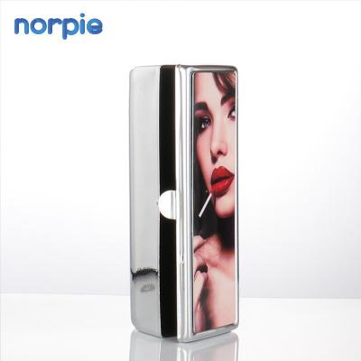 China Gift & Empty Craft Clamshell Dustproof Sublimation Metal Lipstick Tin Box With Mirror Inside for sale