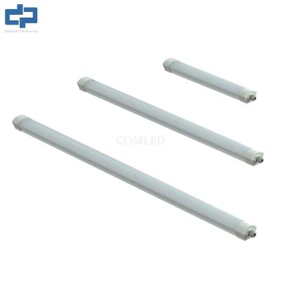 China 40w Linear Led Surface Mount Fixture 4FT Linear Light With Press Type Terminal Block IP66 for sale