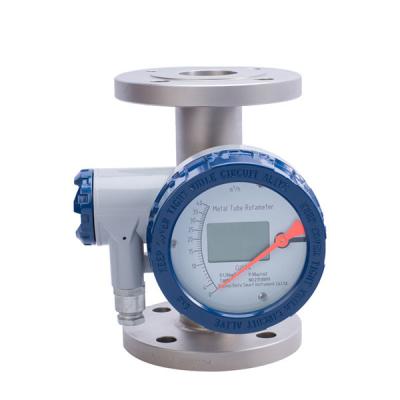 China Vertically Installed Metal Tube Rotor Flow Meter Liquefied Gas Flow Meter LCD Display Range Ratio 10:1 for sale