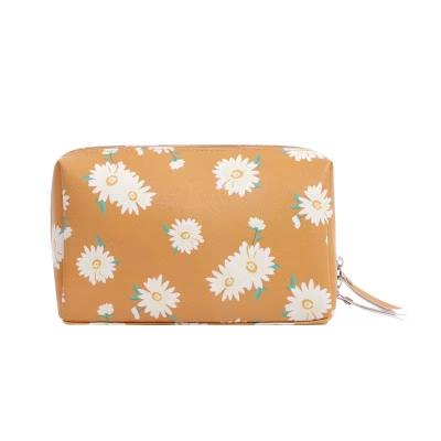 China Eco - Friendly / Foldable And Recover Soon Eco PU Leather Small Cosmetic Bag Make Up Bags With Logo Print for sale