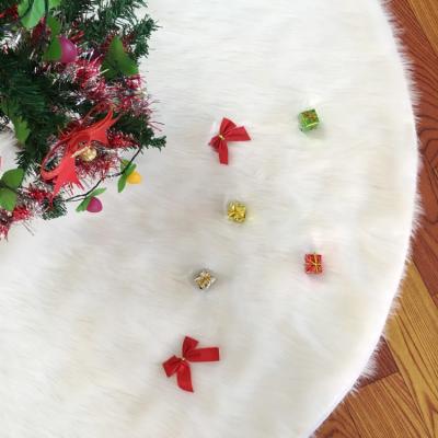 China Festival Decoration Wholesale Christmas Decoration Plush Christmas Tree Pure White Skirt for sale