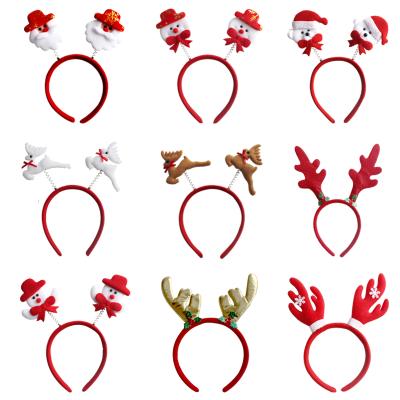 China Hot Sale Fashion ChristmasTree Cute Reindeer Headband Hair Band Accessories For Girls for sale