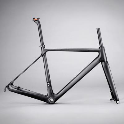 China road bikes 2017 disc carbon road frame, 700c carbon disc frame toray road made in china for sale