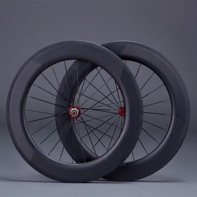 China Road Bicycles Light Weight 88mm Carbon Road Bike Wheels Basalt Carbon Road Bike Wheels Braking Outdoor Wheelset for sale