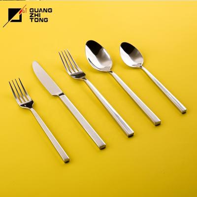 China Disposable High Quality 5 Pcs 18/10 Stainless Steel Flatware Cutlery Set for sale