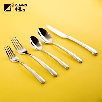 China High Quality Hot Selling Disposable 5 Pcs 18/10 Stainless Steel Knife Fork Spoon Cutlery Flatware Set Disposable Flatware Set for sale