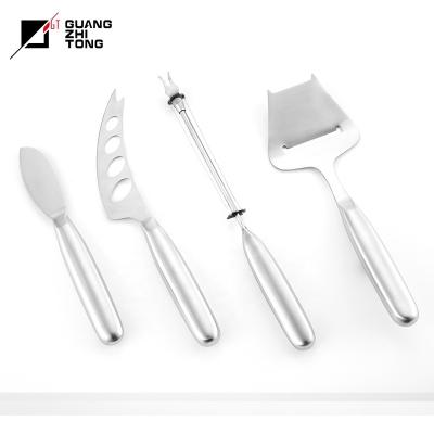 China Sustainable Best Sellers 4 Pcs Stainless Steel Hollow Handle Cheese Knife Set for sale