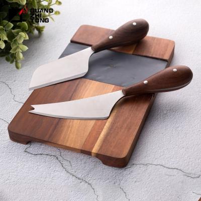 China Sustainable High Quality Pink Wooden Handle Cheese Knife Set For Kitchen for sale