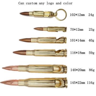 China Wholesale Custom Size Metal Logo Beer 50 Gauge Bullet Bottle Opener for sale