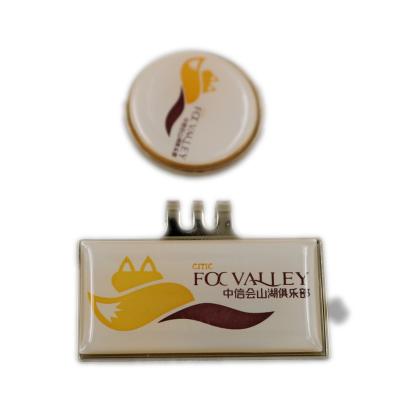 China Promotional Gifts Bulk Wholesale Golf Ball Magnet Clips Custom Logo Golf Marker Metal Cap Clip for sale