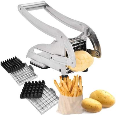 China Sustainable Stainless Steel Meat Chips Slicer Potato Cutter Potato Slicing Machine Home Kitchen Tools Manual French Fries Cutter for sale