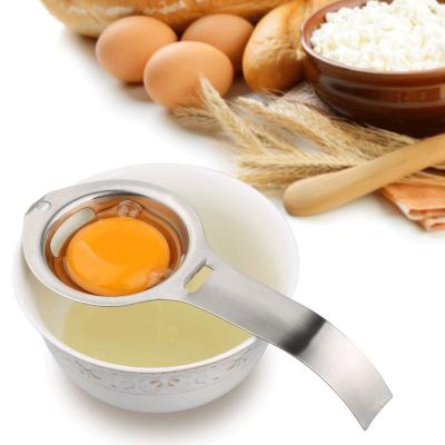 China Viable White Stainless Steel Egg Yolk Separator Food Grade Egg White Yolk Filter Kitchen Tools for sale