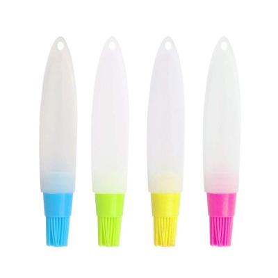 China Easily Cleaned Silicone Oil Pastry Brush BBQ Utensil Safety Basting Brush for sale