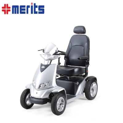 China Four Wheel Rubber Wheel 4 Wheel Handicapped Electric Scooter for sale